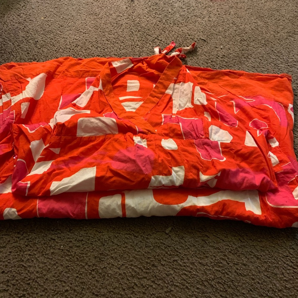 Orange, Pink, White sundress halter top
